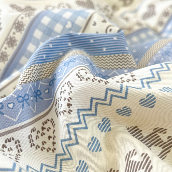 91家纺网 家纺一手货源 找家纺 好亿来家纺 2026新款全棉纯棉印花小清新床笠单件床笠单品单床笠 心软曲奇-蓝