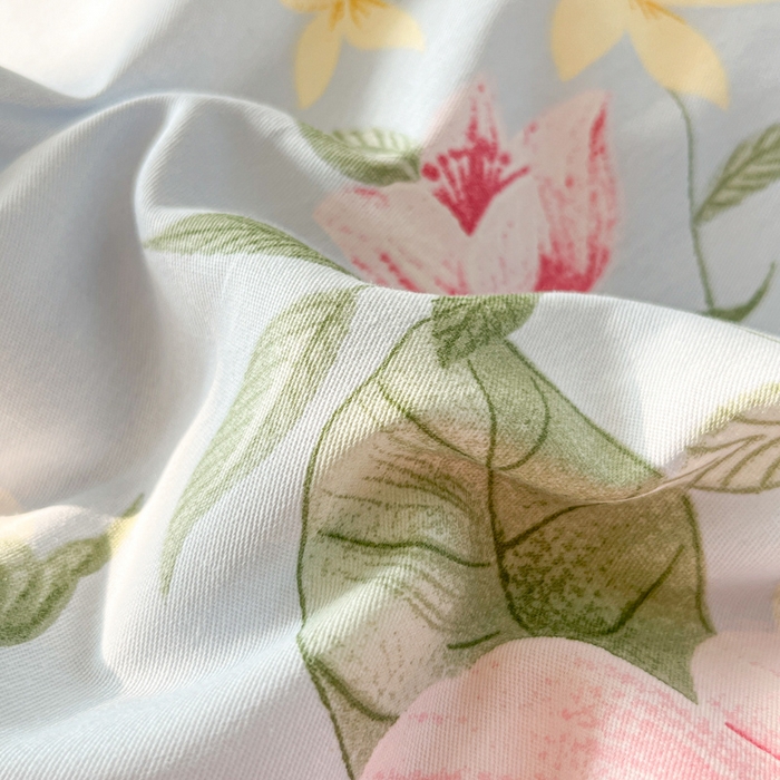 91家纺网 家纺一手货源 找家纺 好亿来家纺 2026新款全棉纯棉印花小清新床笠单件床笠单品单床笠 雨后知春