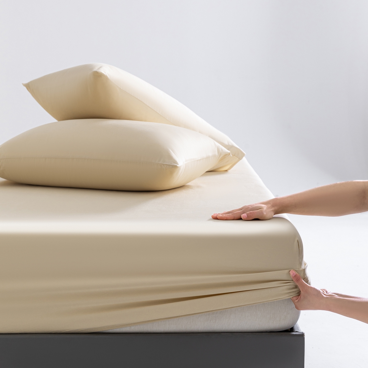 梵心家纺 2026新款60s长绒棉全棉纯棉床笠单品床笠单件 雾光金