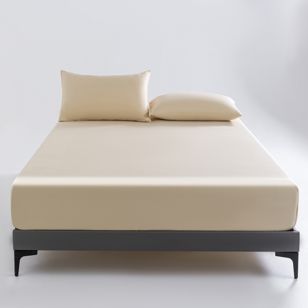 91家纺网 家纺一手货源 找家纺 梵心家纺 2026新款60s长绒棉全棉纯棉床笠单品床笠单件 雾光金