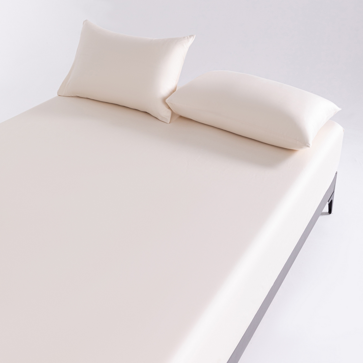 91家纺网 家纺一手货源 找家纺 梵心家纺 2026新款60s长绒棉全棉纯棉床笠单品床笠单件 皓月白