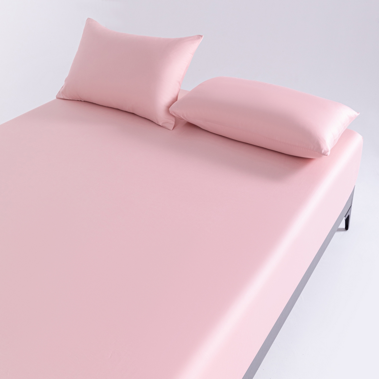 91家纺网 家纺一手货源 找家纺 梵心家纺 2026新款60s长绒棉全棉纯棉床笠单品床笠单件 浅胭粉