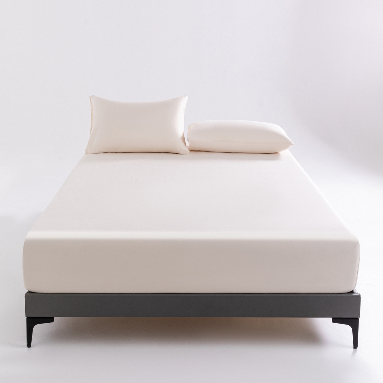 91家纺网 家纺一手货源 找家纺 梵心家纺 2026新款60s长绒棉全棉纯棉床笠单品床笠单件 皓月白