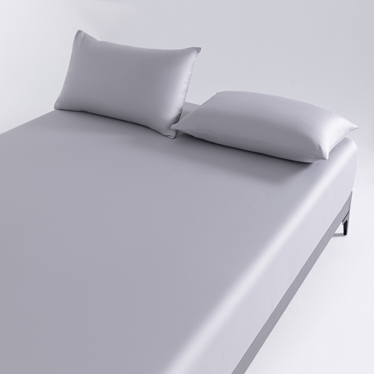 91家纺网 家纺一手货源 找家纺 梵心家纺 2026新款60s长绒棉全棉纯棉床笠单品床笠单件 云山灰