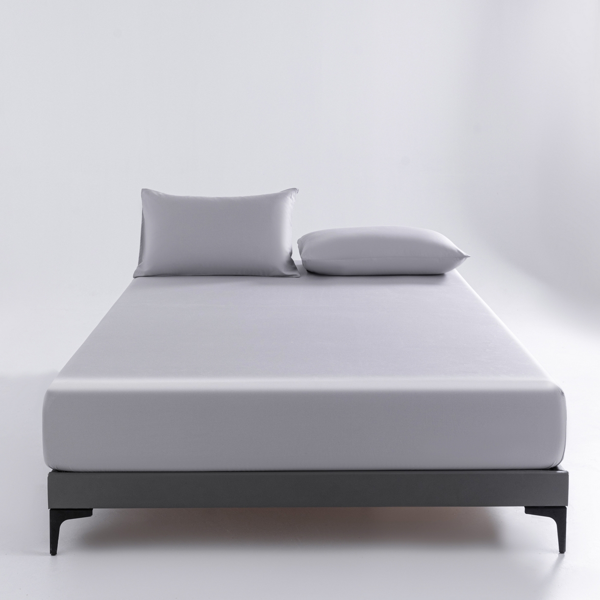 91家纺网 家纺一手货源 找家纺 梵心家纺 2026新款60s长绒棉全棉纯棉床笠单品床笠单件 云山灰