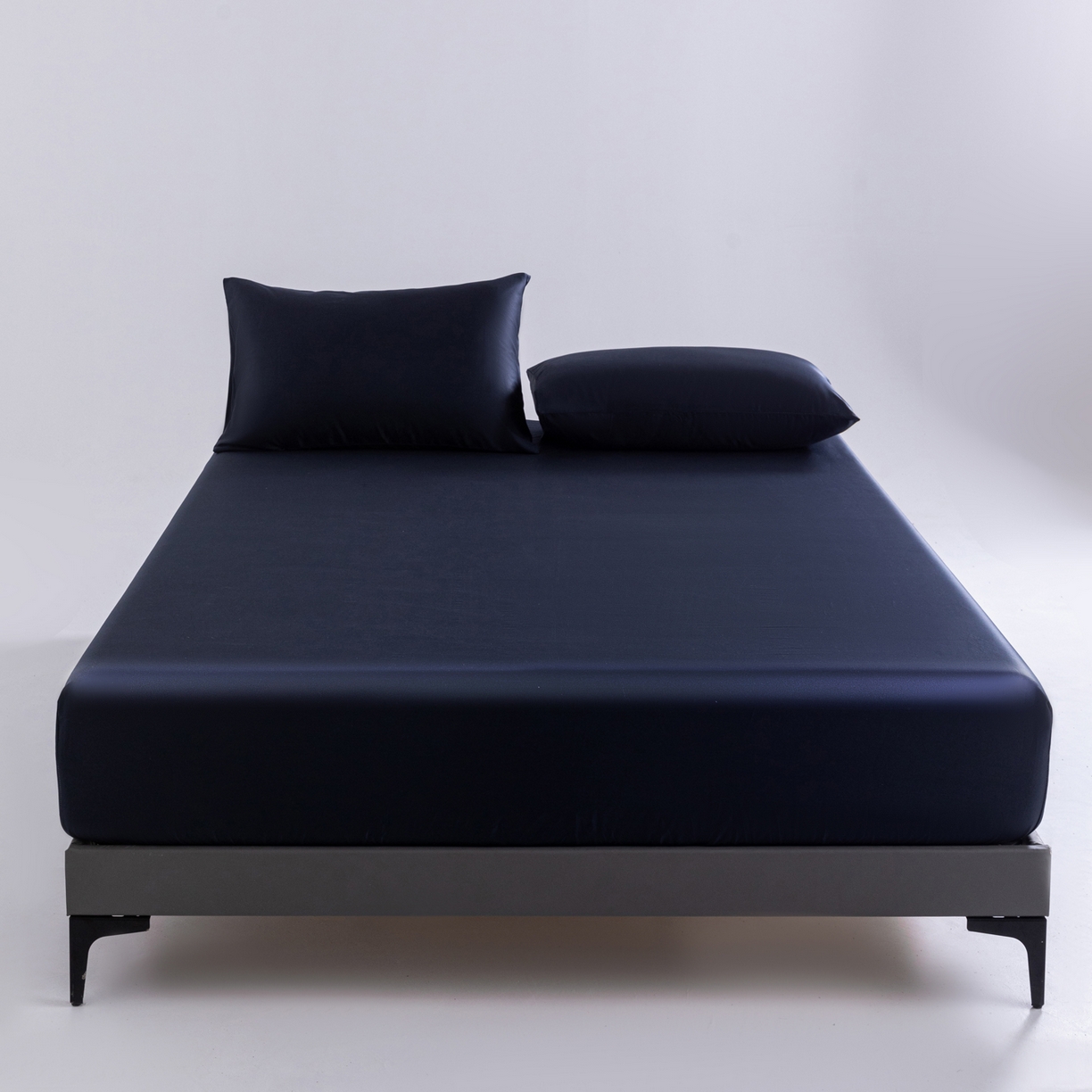 91家纺网 家纺一手货源 找家纺 梵心家纺 2026新款60s长绒棉全棉纯棉床笠单品床笠单件 蓝雾灰