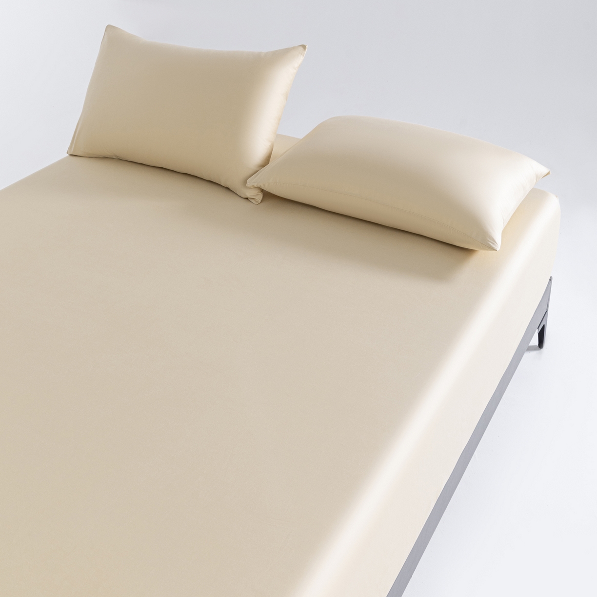 91家纺网 家纺一手货源 找家纺 梵心家纺 2026新款60s长绒棉全棉纯棉床笠单品床笠单件 雾光金