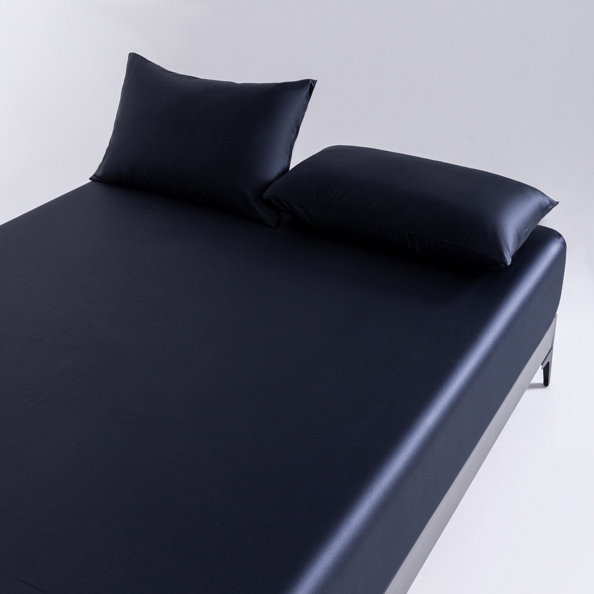 91家纺网 家纺一手货源 找家纺 梵心家纺 2026新款60s长绒棉全棉纯棉床笠单品床笠单件 蓝雾灰