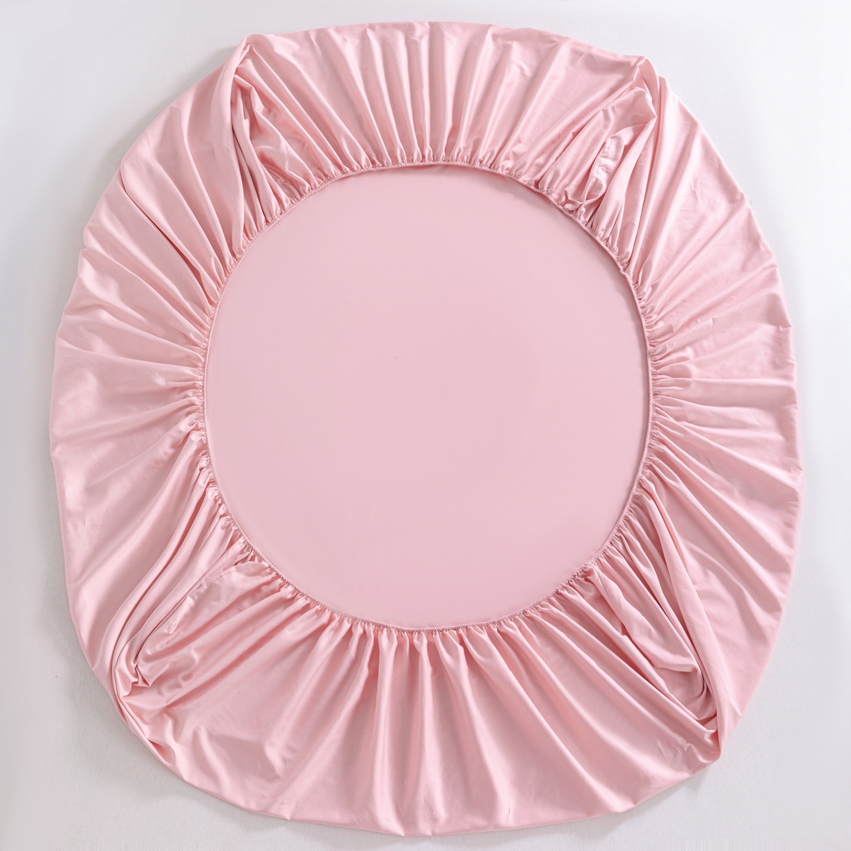 91家纺网 家纺一手货源 找家纺 梵心家纺 2026新款60s长绒棉全棉纯棉床笠单品床笠单件 浅胭粉