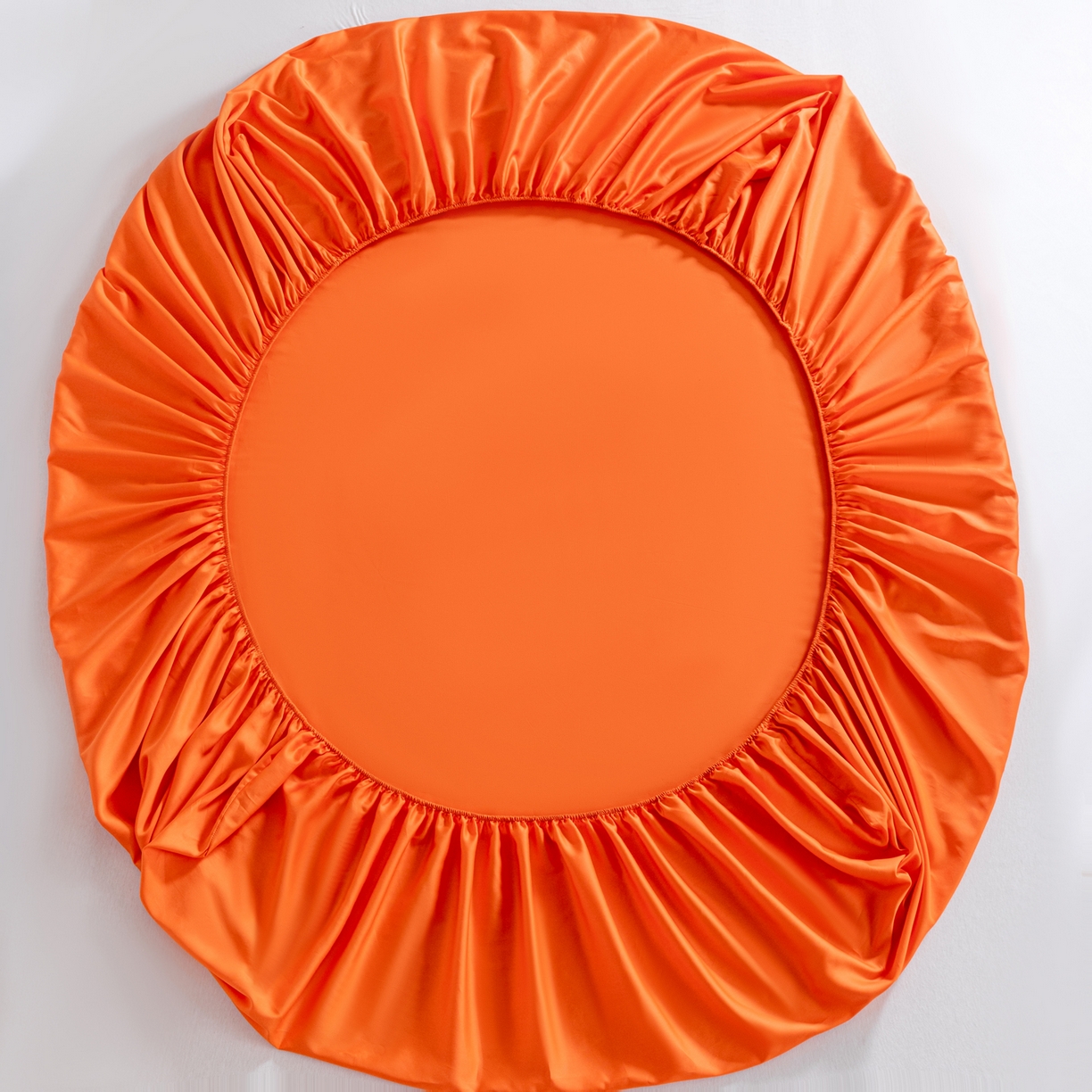 91家纺网 家纺一手货源 找家纺 梵心家纺 2026新款60s长绒棉全棉纯棉床笠单品床笠单件 橘色