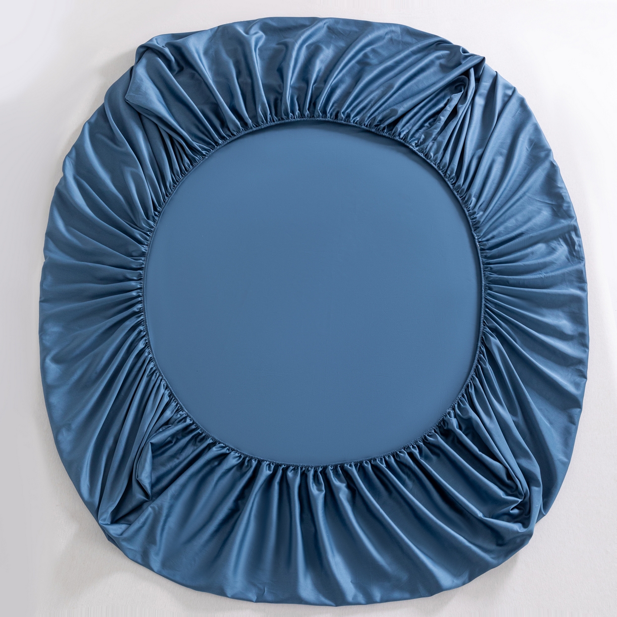 91家纺网 家纺一手货源 找家纺 梵心家纺 2026新款60s长绒棉全棉纯棉床笠单品床笠单件 静川蓝