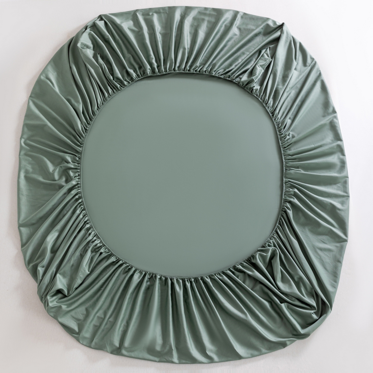 91家纺网 家纺一手货源 找家纺 梵心家纺 2026新款60s长绒棉全棉纯棉床笠单品床笠单件 松雾绿