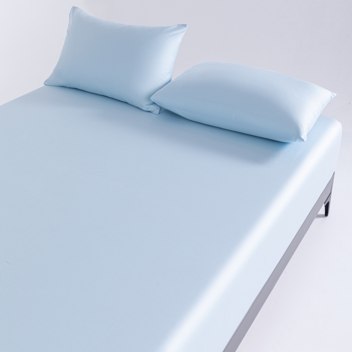 91家纺网 家纺一手货源 找家纺 梵心家纺 2026新款60s长绒棉全棉纯棉床笠单品床笠单件 云絮蓝