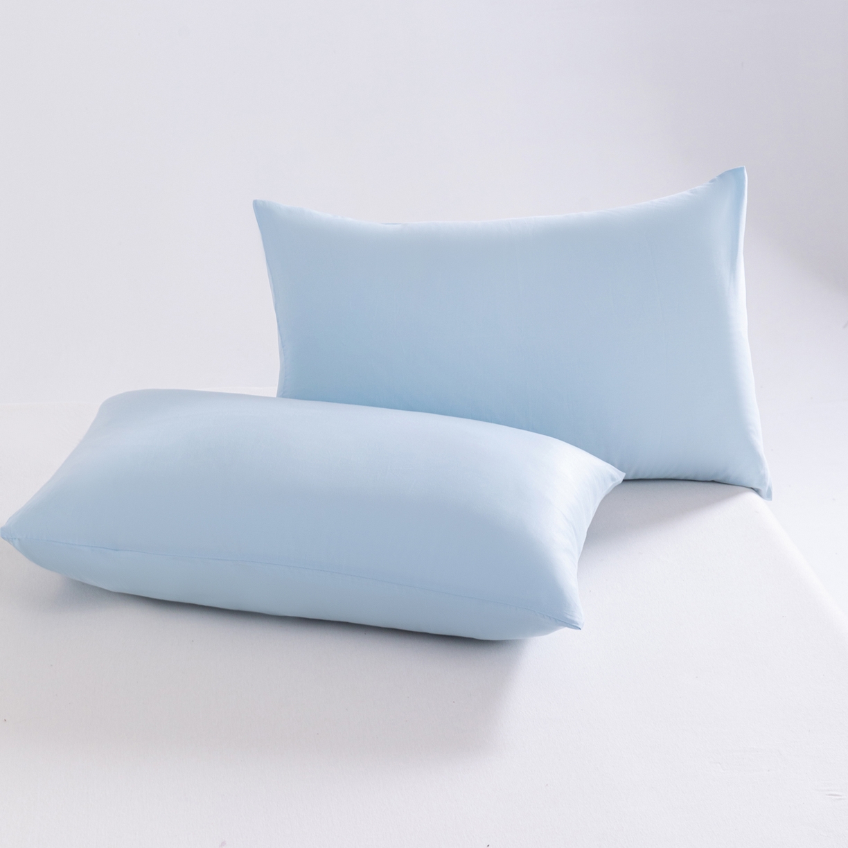 91家纺网 家纺一手货源 找家纺 梵心家纺 2026新款60s长绒棉全棉纯棉床笠单品床笠单件 云絮蓝