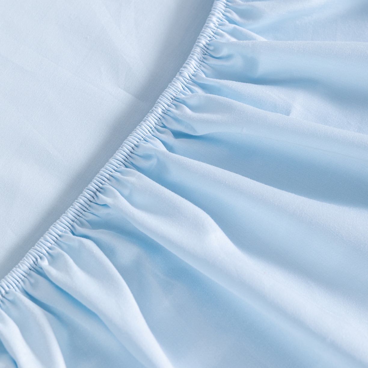 91家纺网 家纺一手货源 找家纺 梵心家纺 2026新款60s长绒棉全棉纯棉床笠单品床笠单件 云絮蓝