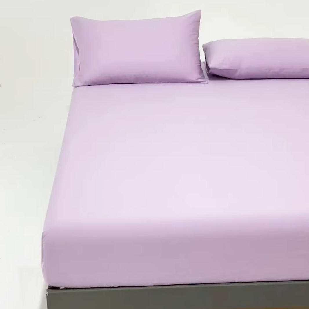 91家纺网 家纺一手货源 找家纺 梵心家纺 2026新款60s长绒棉全棉纯棉床笠单品床笠单件 浅黛紫