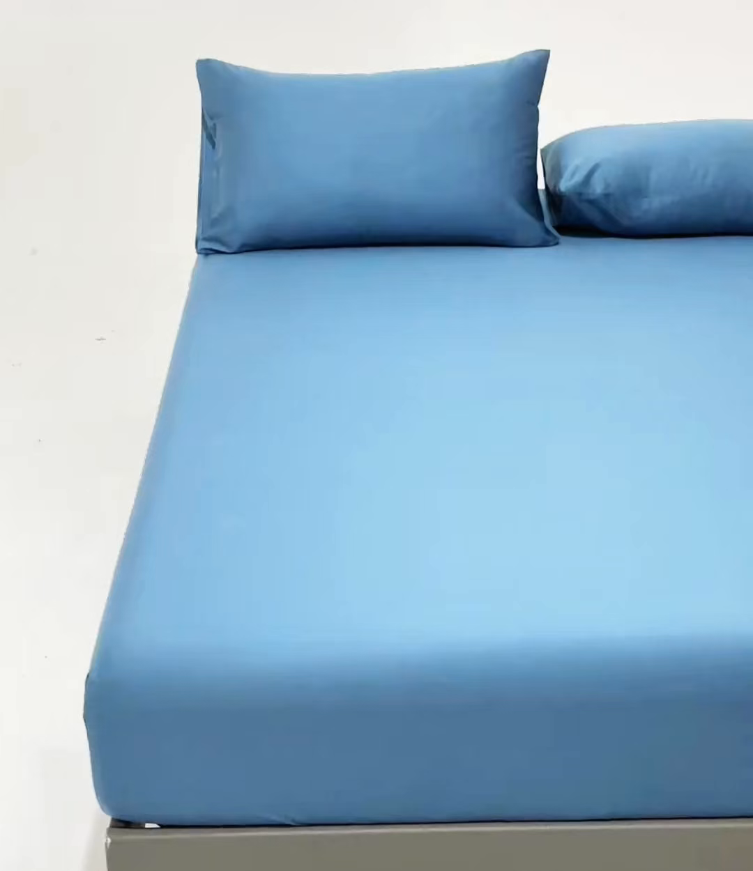 91家纺网 家纺一手货源 找家纺 梵心家纺 2026新款60s长绒棉全棉纯棉床笠单品床笠单件 静川蓝