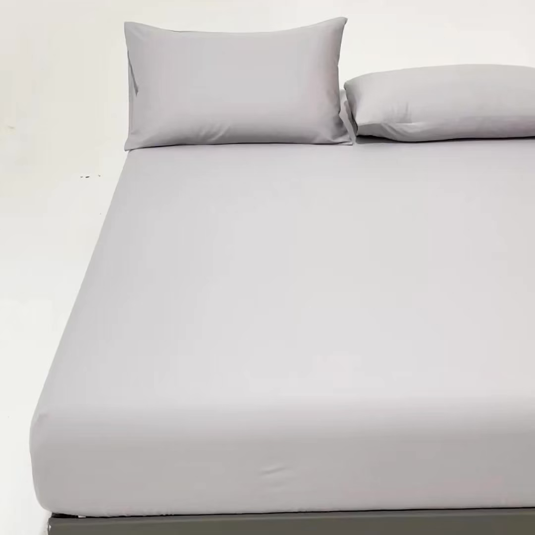 91家纺网 家纺一手货源 找家纺 梵心家纺 2026新款60s长绒棉全棉纯棉床笠单品床笠单件 云山灰