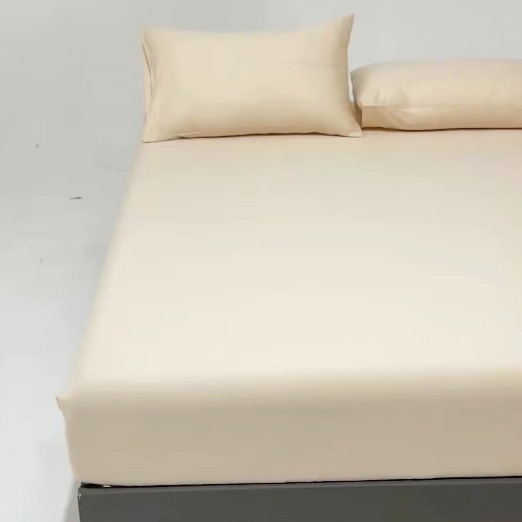 91家纺网 家纺一手货源 找家纺 梵心家纺 2026新款60s长绒棉全棉纯棉床笠单品床笠单件 皓月白