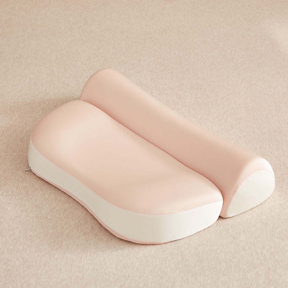 91家纺网 家纺一手货源 找家纺 织布人 2026新款记忆枕夏季凉感零压慢回弹记忆组合枕头成人颈椎记忆棉枕芯 凉感丝记忆棉组合枕-粉色