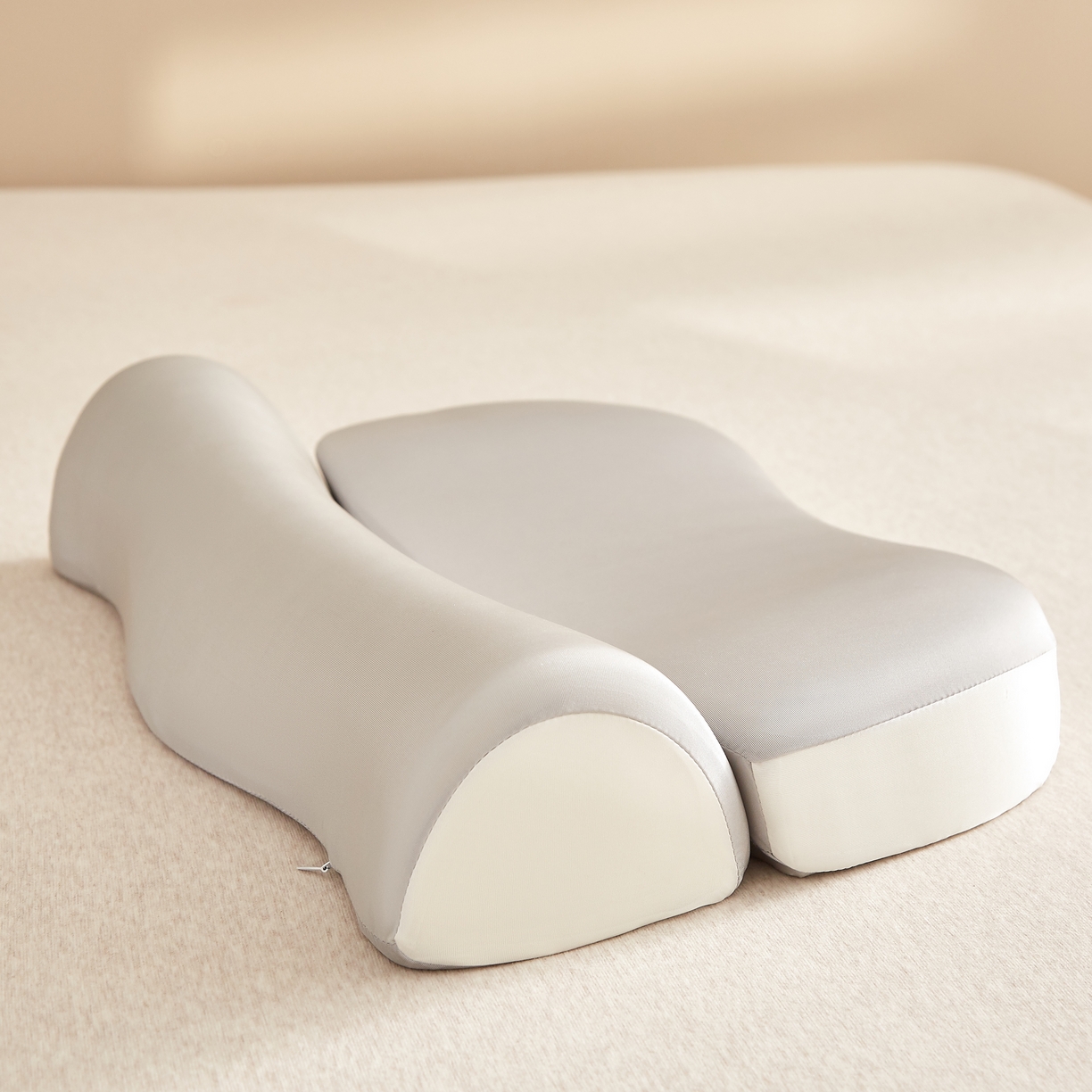 91家纺网 家纺一手货源 找家纺 织布人 2026新款记忆枕夏季凉感零压慢回弹记忆组合枕头成人颈椎记忆棉枕芯 凉感丝记忆棉组合枕-灰色