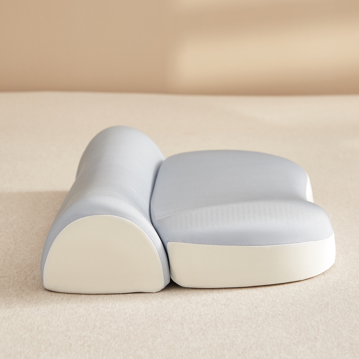 91家纺网 家纺一手货源 找家纺 织布人 2026新款记忆枕夏季凉感零压慢回弹记忆组合枕头成人颈椎记忆棉枕芯 凉感丝记忆棉组合枕-蓝色