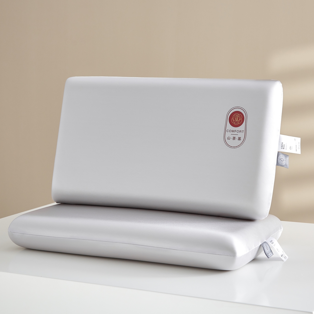 织布人 2026新款记忆枕夏季凉感A类云柔水光枕零压力慢回弹记忆枕头枕芯 凉感丝A类云柔水光记忆枕-银灰