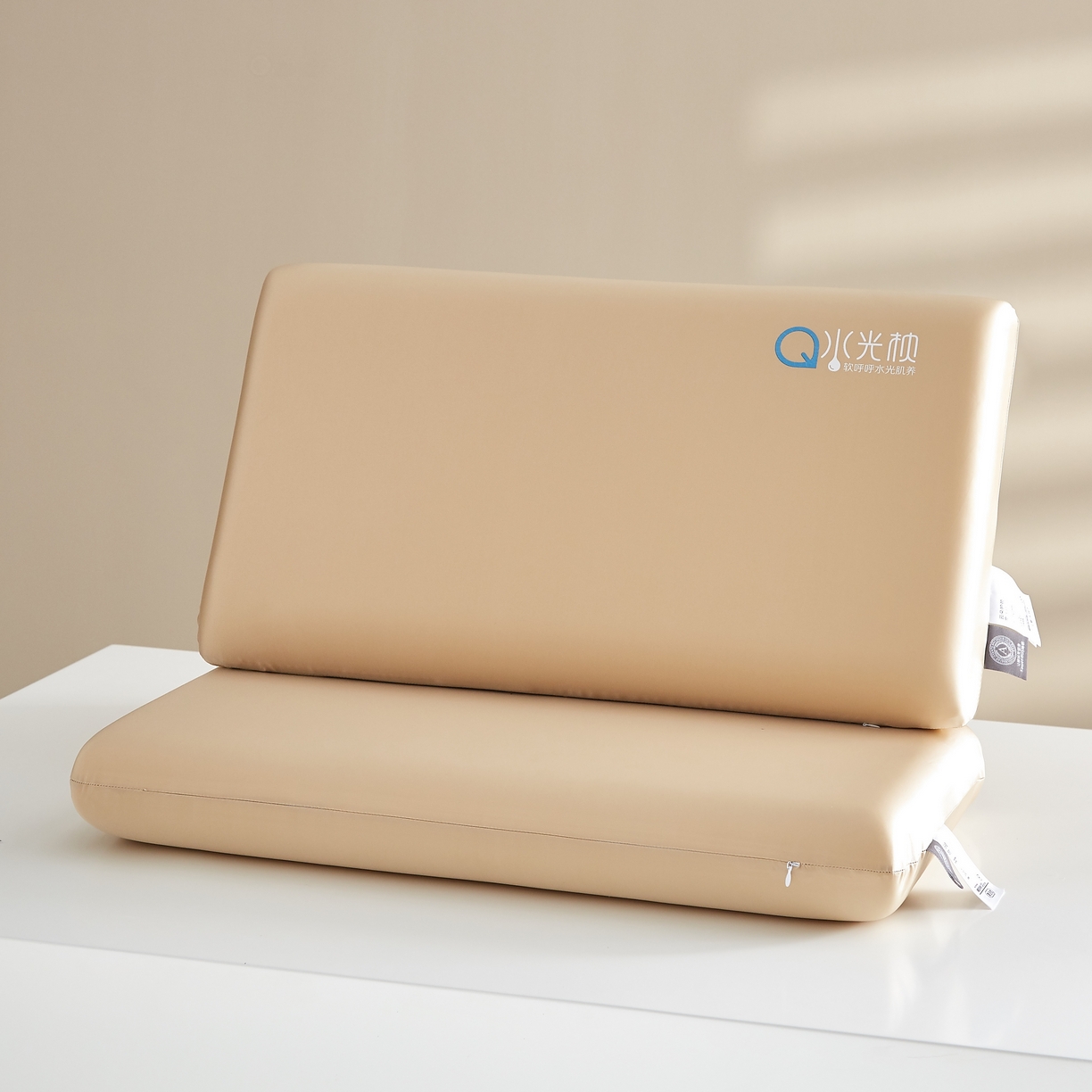 织布人 2026新款记忆枕夏季凉感A类云柔水光枕零压力慢回弹记忆枕头枕芯 凉感丝A类云柔水光记忆枕-卡其