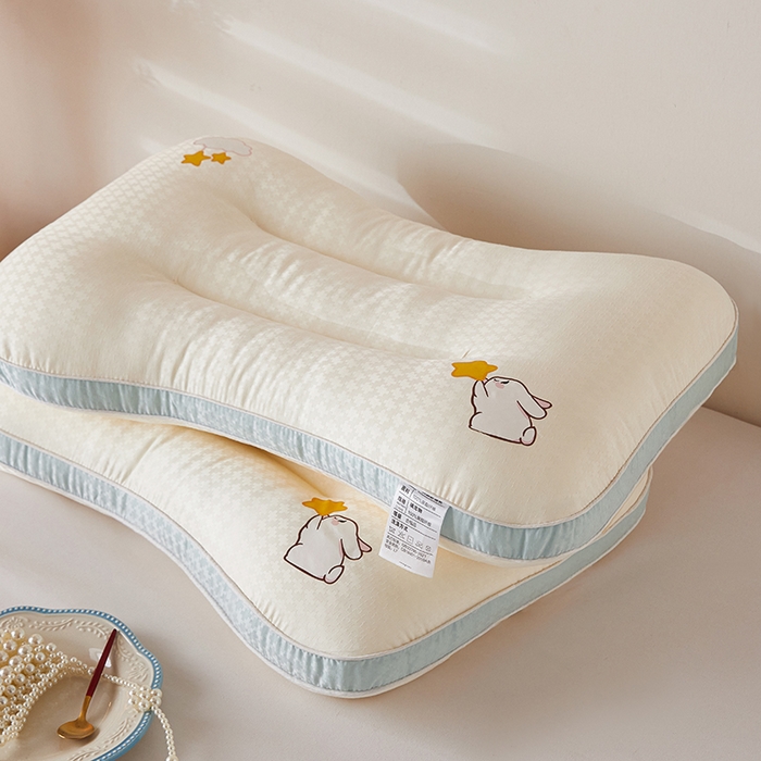 91家纺网 家纺一手货源 找家纺 （总）织布人 2026新款枕芯A类星愿兔亲子枕头儿童枕学生枕成人家用护颈椎枕头