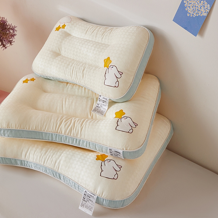 91家纺网 家纺一手货源 找家纺 （总）织布人 2026新款枕芯A类星愿兔亲子枕头儿童枕学生枕成人家用护颈椎枕头