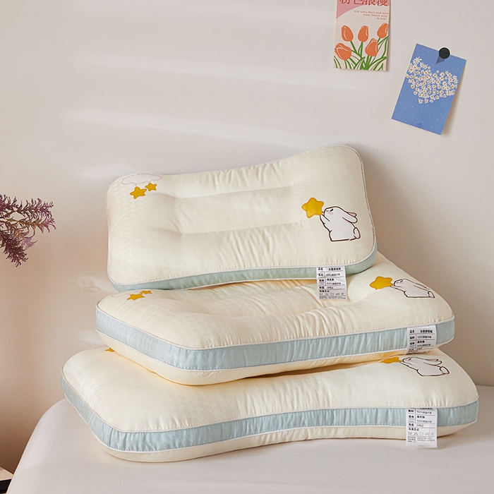 91家纺网 家纺一手货源 找家纺 （总）织布人 2026新款枕芯A类星愿兔亲子枕头儿童枕学生枕成人家用护颈椎枕头