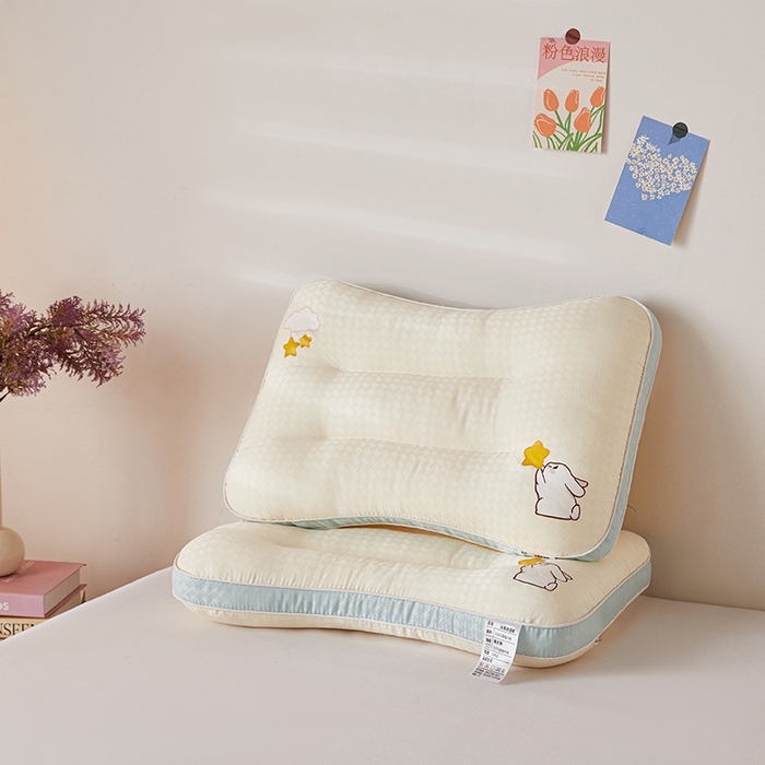 91家纺网 家纺一手货源 找家纺 （总）织布人 2026新款枕芯A类星愿兔亲子枕头儿童枕学生枕成人家用护颈椎枕头