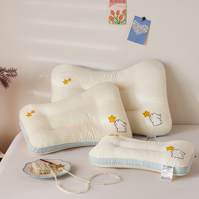 91家纺网 家纺一手货源 找家纺 （总）织布人 2026新款枕芯A类星愿兔亲子枕头儿童枕学生枕成人家用护颈椎枕头