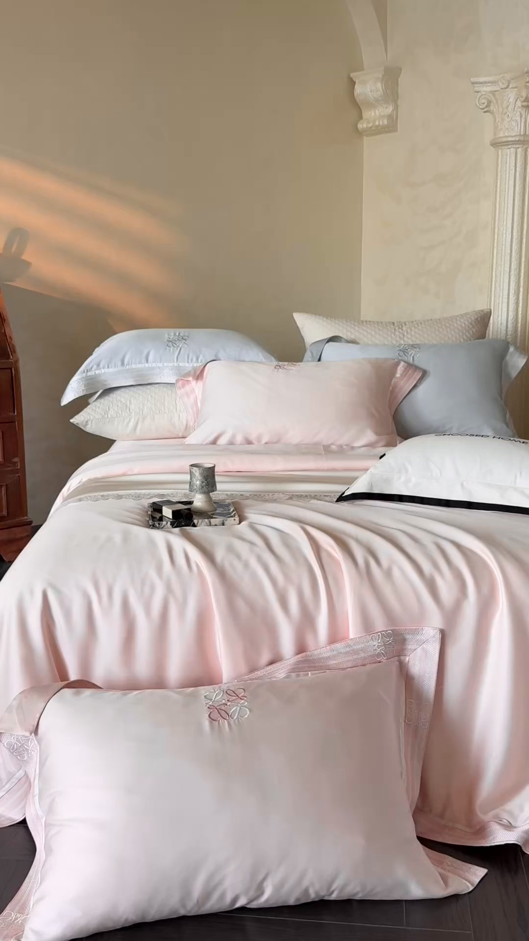 91家纺网 家纺一手货源 找家纺 初拾 2026新款60支奥地利进口兰精天丝四件套—春夏调色师 春夏调色师—泡泡粉