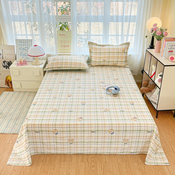 91家纺网 家纺一手货源 找家纺 （总）好亿来家纺 2026新款全棉纯棉印花小清新床单单件床单单品单床单