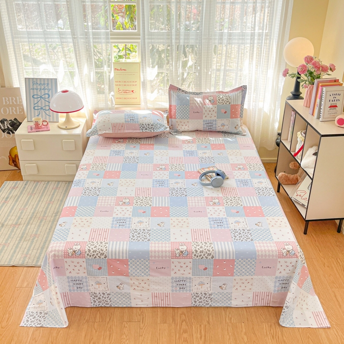 91家纺网 家纺一手货源 找家纺 （总）好亿来家纺 2026新款全棉纯棉印花小清新床单单件床单单品单床单