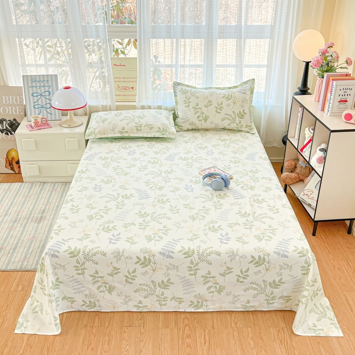 91家纺网 家纺一手货源 找家纺 （总）好亿来家纺 2026新款全棉纯棉印花小清新床单单件床单单品单床单