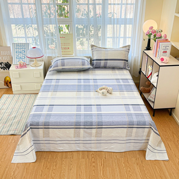 91家纺网 家纺一手货源 找家纺 （总）好亿来家纺 2026新款全棉纯棉印花小清新床单单件床单单品单床单