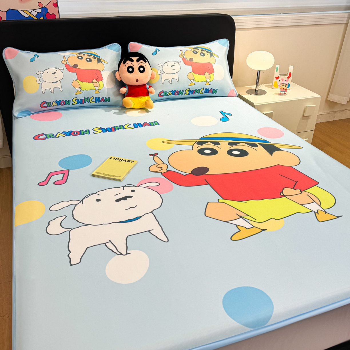 91家纺网 家纺一手货源 找家纺 （总）博雅 2026蜡笔小新正版授权小冰皮大版印花凉席床笠款