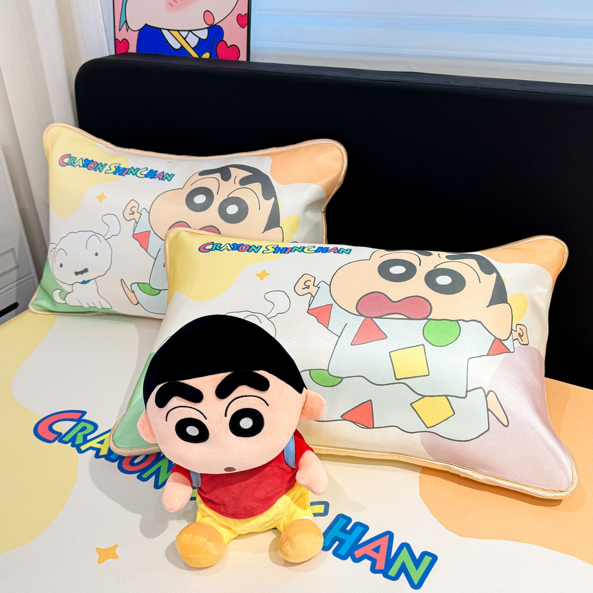 91家纺网 家纺一手货源 找家纺 博雅 2026蜡笔小新正版授权小冰皮大版印花凉席床笠款 大版-睡衣小新