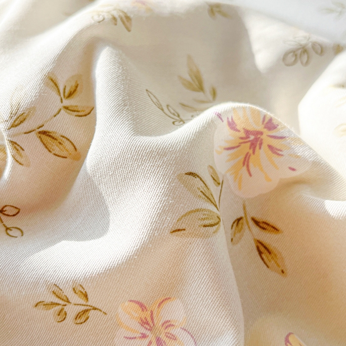 91家纺网 家纺一手货源 找家纺 好亿来家纺 2026新款全棉纯棉印花小清新床单单件床单单品单床单 花语缪斯