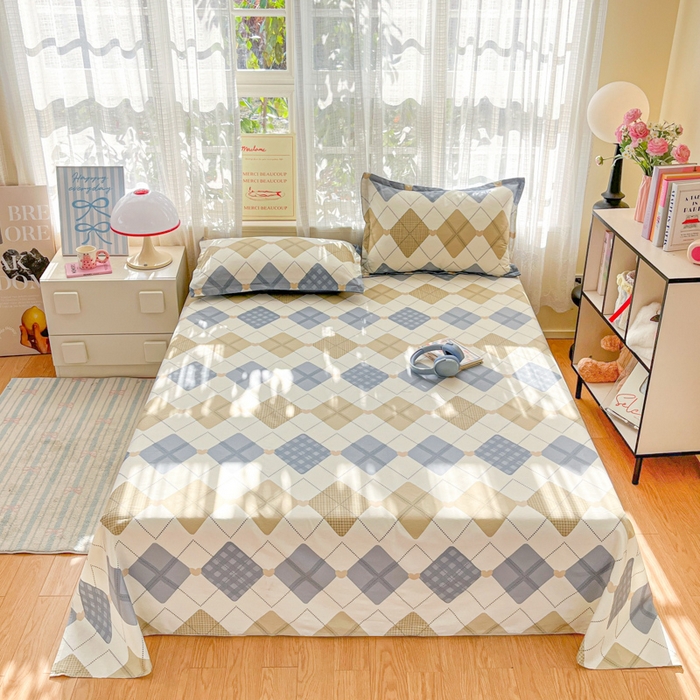 好亿来家纺 2026新款全棉纯棉印花小清新床单单件床单单品单床单 佳丽斯