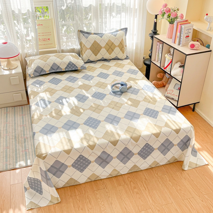 91家纺网 家纺一手货源 找家纺 好亿来家纺 2026新款全棉纯棉印花小清新床单单件床单单品单床单 佳丽斯