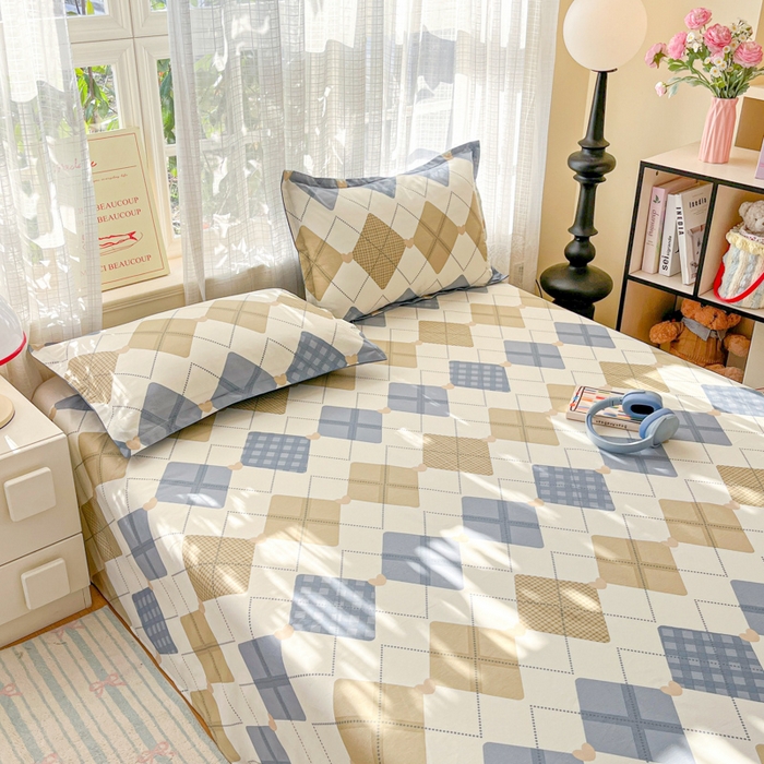 91家纺网 家纺一手货源 找家纺 好亿来家纺 2026新款全棉纯棉印花小清新床单单件床单单品单床单 佳丽斯