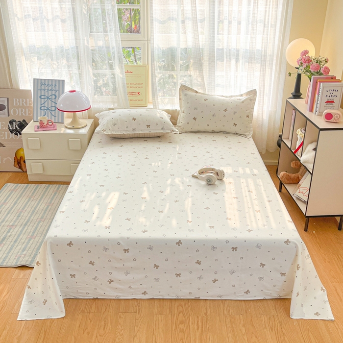 好亿来家纺 2026新款全棉纯棉印花小清新床单单件床单单品单床单 凯莉梦境