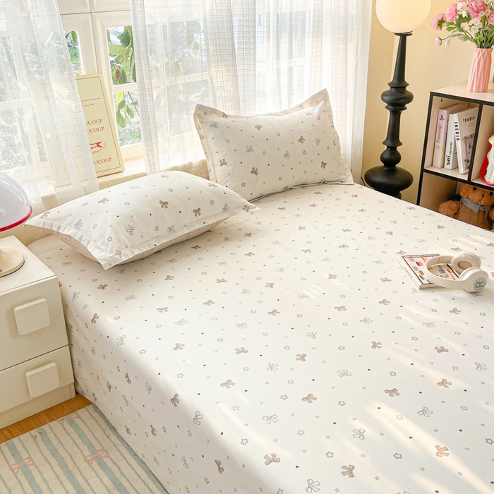 91家纺网 家纺一手货源 找家纺 好亿来家纺 2026新款全棉纯棉印花小清新床单单件床单单品单床单 凯莉梦境