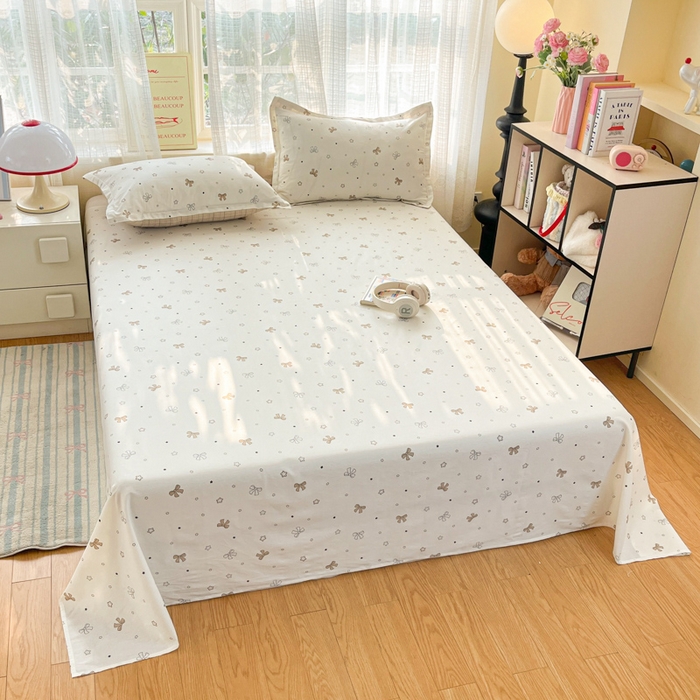 91家纺网 家纺一手货源 找家纺 好亿来家纺 2026新款全棉纯棉印花小清新床单单件床单单品单床单 凯莉梦境