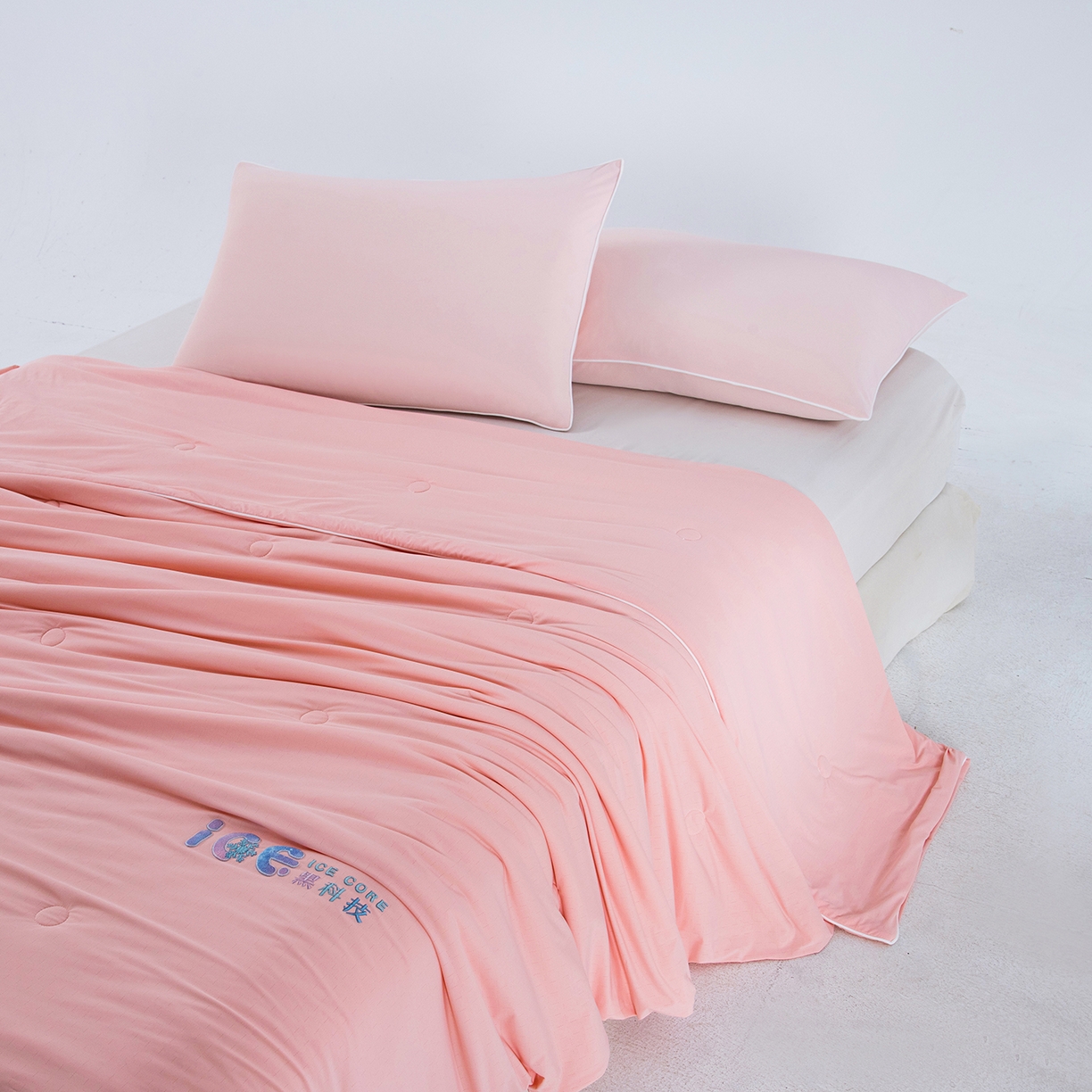 91家纺网 家纺一手货源 找家纺 芭伯妮 2026新款黑科技小冰被夏被空调被夏凉被 玉色