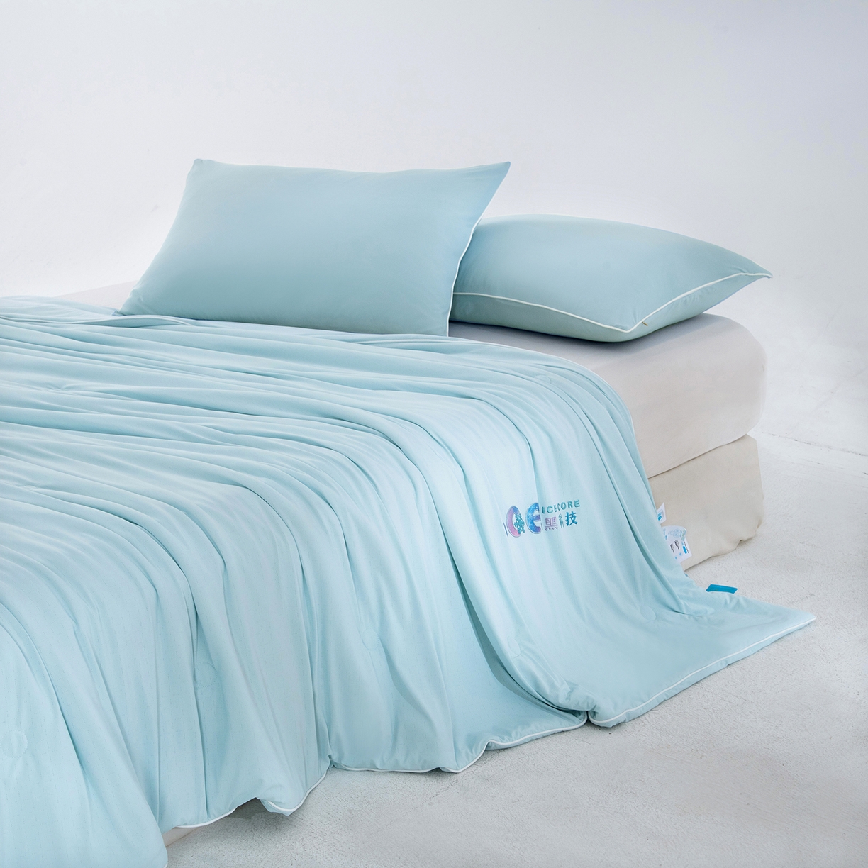 91家纺网 家纺一手货源 找家纺 芭伯妮 2026新款黑科技小冰被夏被空调被夏凉被 绿色