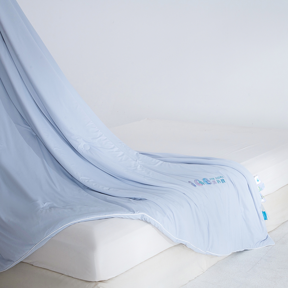 91家纺网 家纺一手货源 找家纺 芭伯妮 2026新款黑科技小冰被夏被空调被夏凉被 灰色